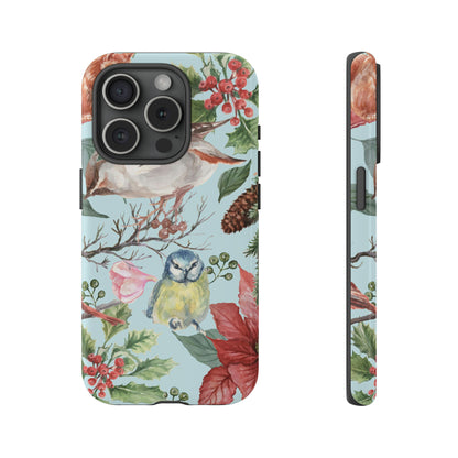 iPhone 15 Series Christmas Holiday Birds / Tough Case