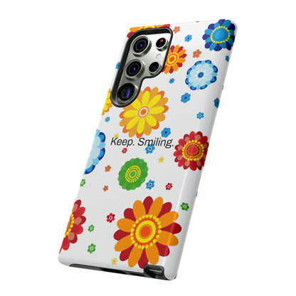 Keep. Smiling. / Dotted Flowers Samsung Case