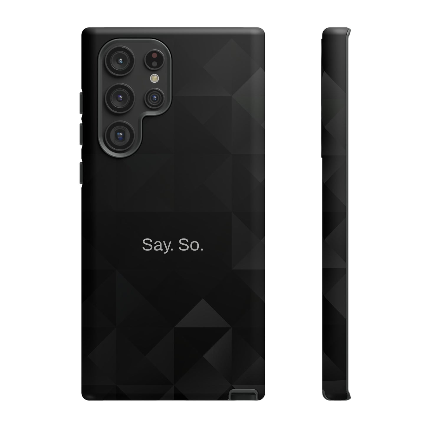 Say. So. / Black Grid Samsung Case