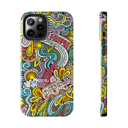 Peace. Out. / Hippie Love iPhone Case