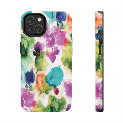 Tie Dye Watercolor Flowers Only / iPhone Case