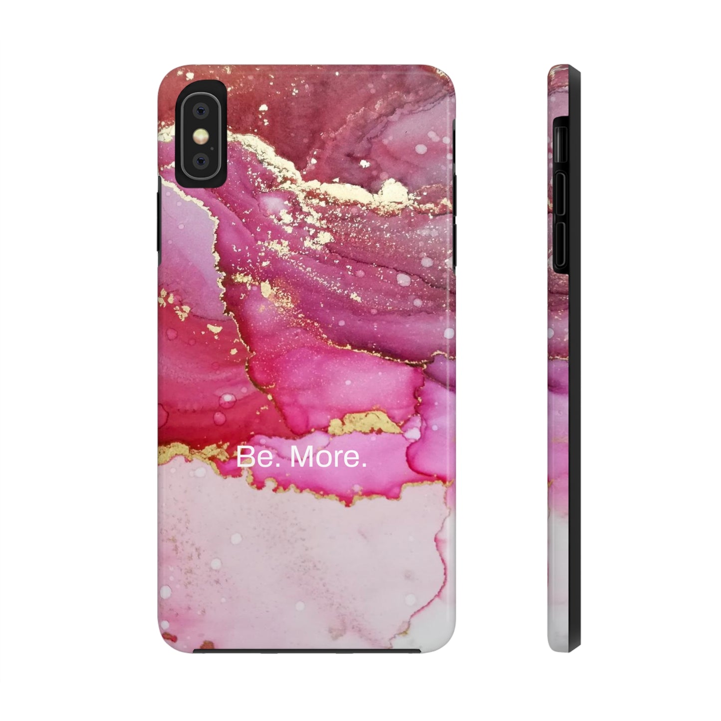 Be. More. / Pink Water Color Marble iPhone Case