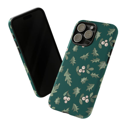 iPhone 15 Series Christmas Mistletoe & Holly / Tough Case