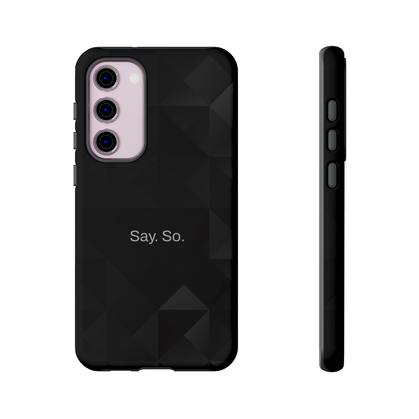 Say. So. / Black Grid Samsung Case