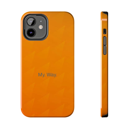 My. Way. / Orange Triangle iPhone case