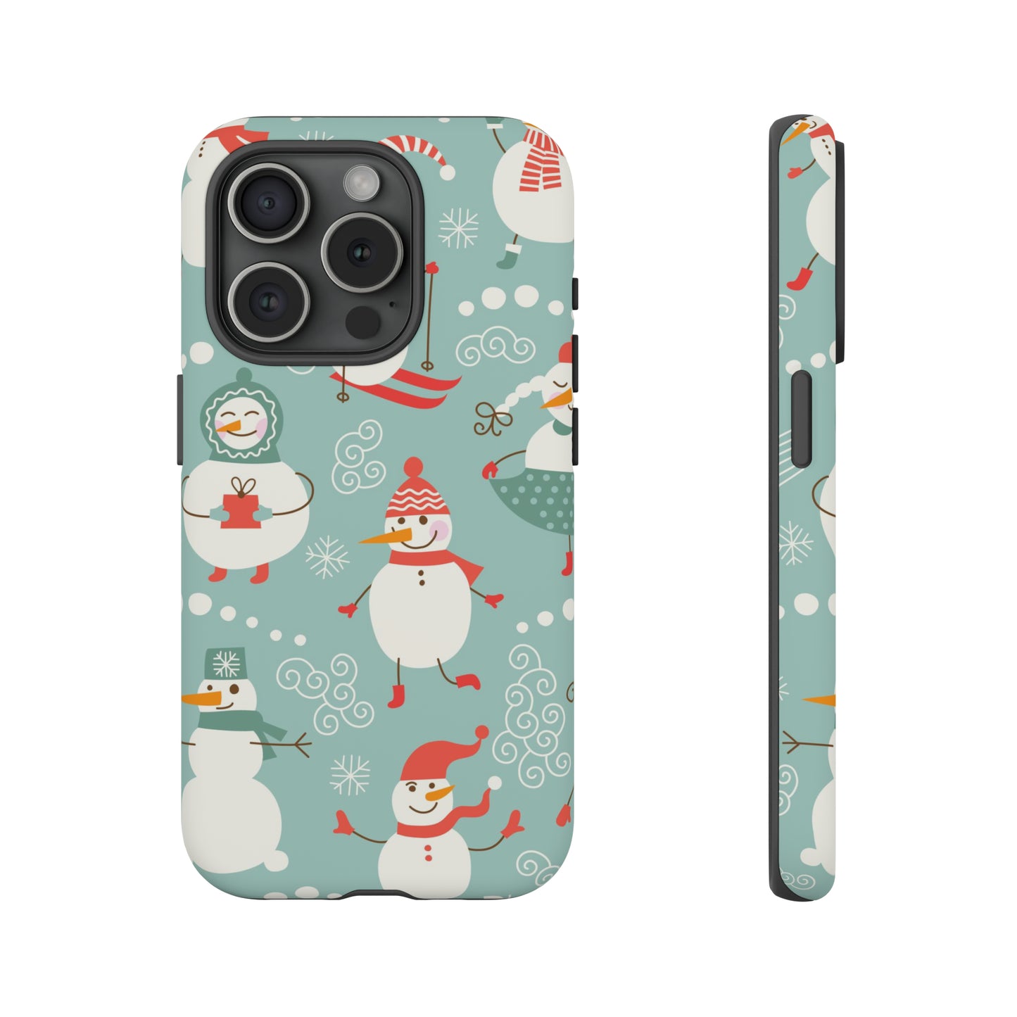 iPhone 15 Series Cute Christmas Snowman / Tough Case