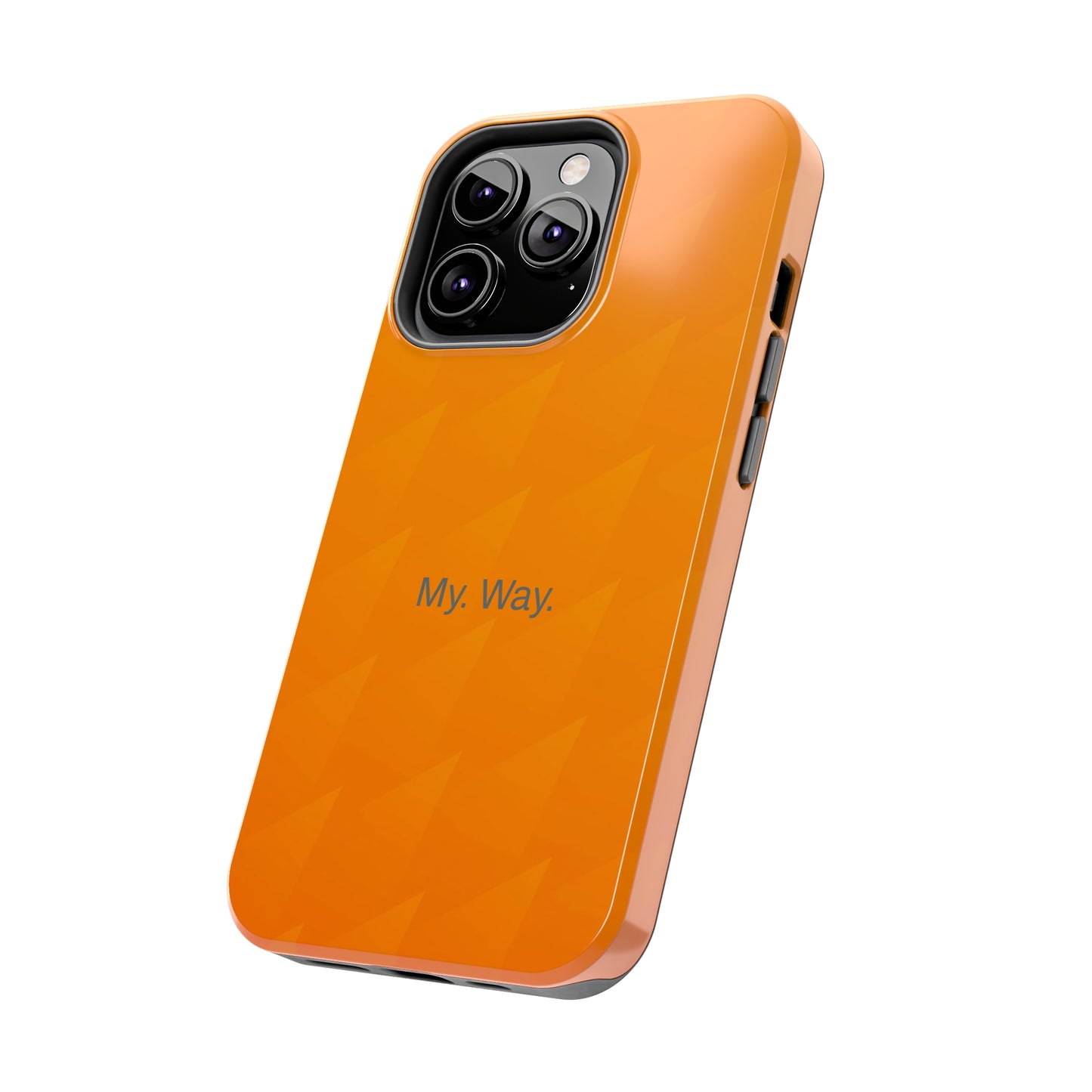 My. Way. / Orange Triangle iPhone case