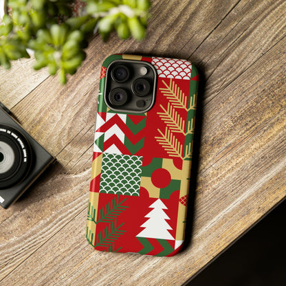 iPhone 15 Series Christmas Patchwork / Tough Case