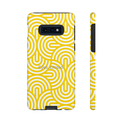 Eyes. Closed. / Yellow Geo Samsung Case