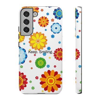 Keep. Smiling. / Dotted Flowers Samsung Case