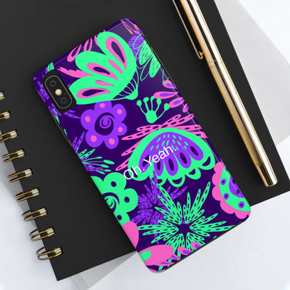 Oh. Yeah. / Neon Flowers iPhone Case