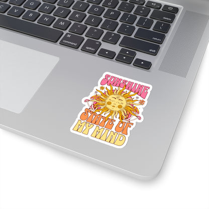 "Sunshine State Of Mind" Retro Groovy Sticker - Kiss-Cut Sticker