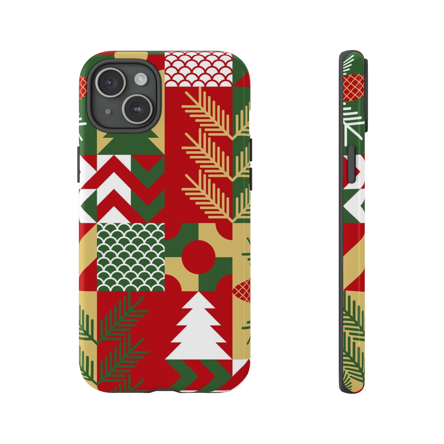 iPhone 15 Series Christmas Patchwork / Tough Case