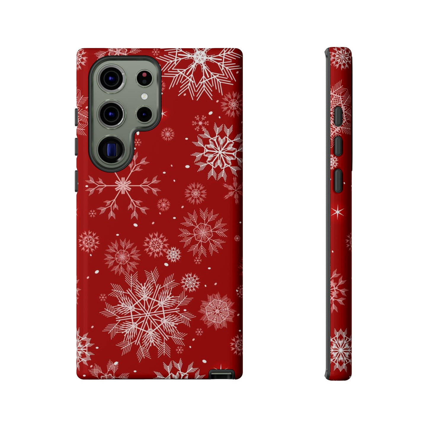 Christmas Snowflakes On Red / Samsung Case