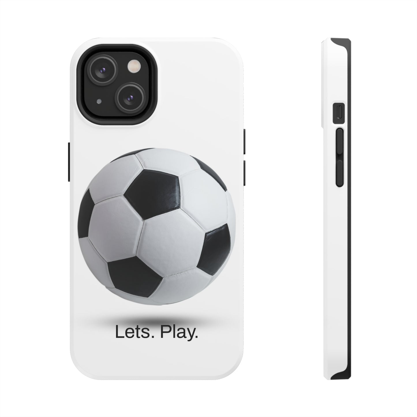 Lets. Play. / Soccer iPhone Case