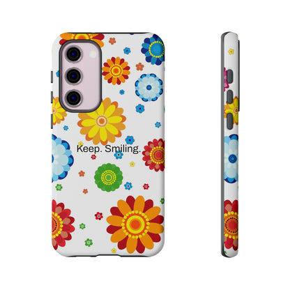 Keep. Smiling. / Dotted Flowers Samsung Case