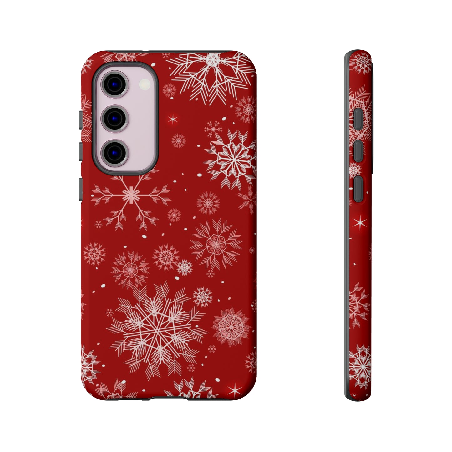 Christmas Snowflakes On Red / Samsung Case