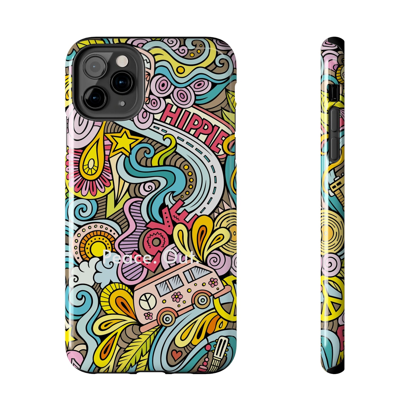 Peace. Out. / Hippie Love iPhone Case