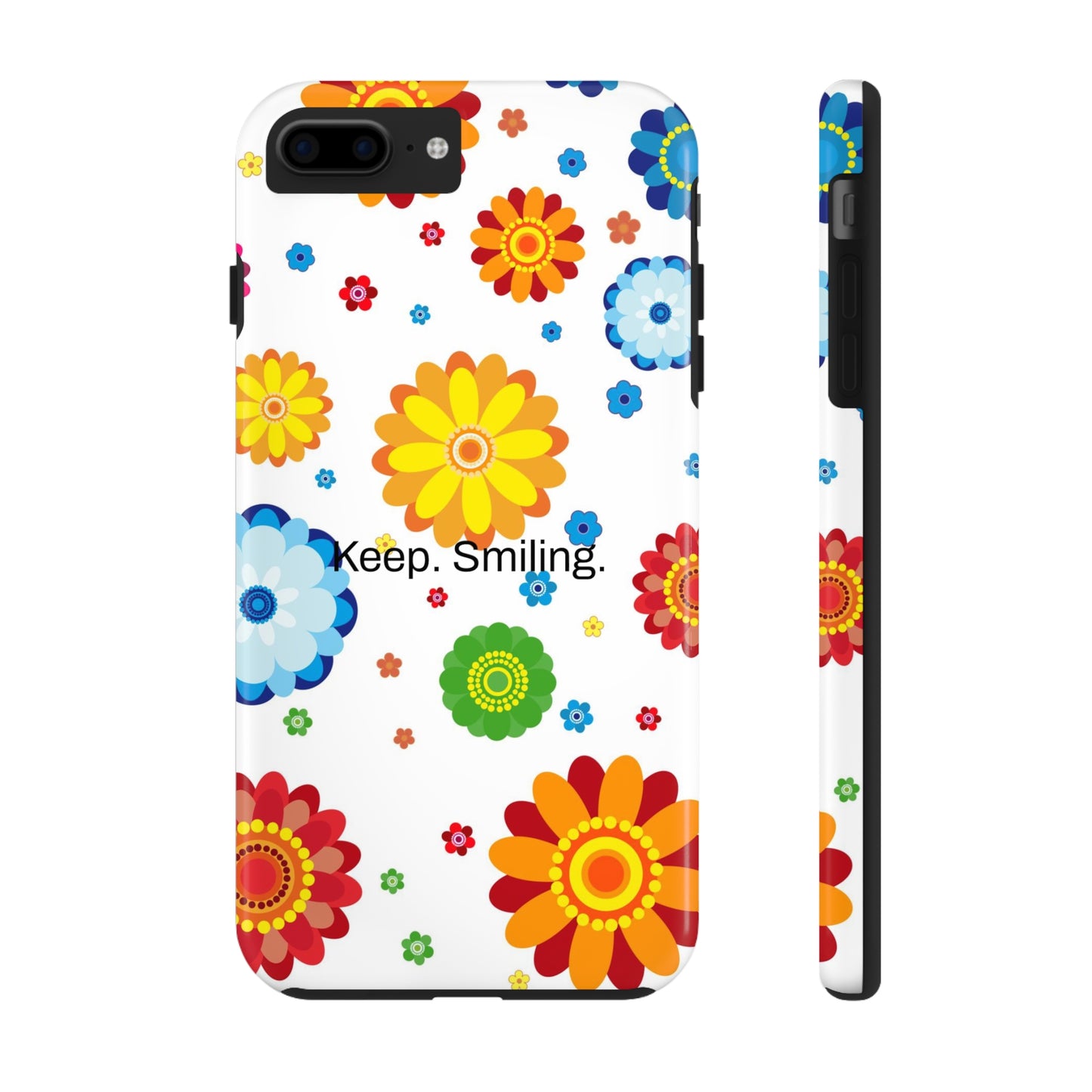 Keep. Smiling. / Dotted Flowers iPhone Cases