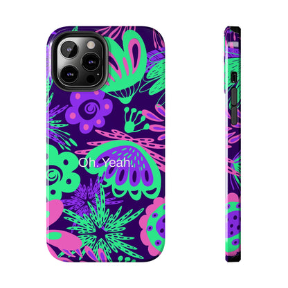 Oh. Yeah. / Neon Flowers iPhone Case