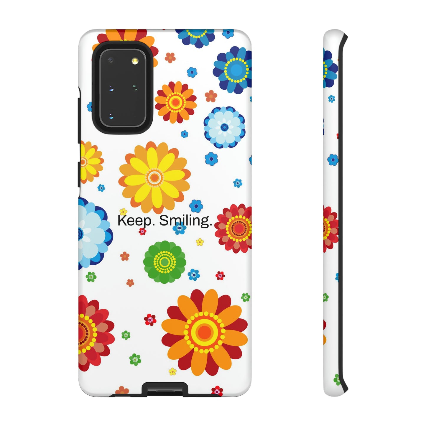 Keep. Smiling. / Dotted Flowers Samsung Case