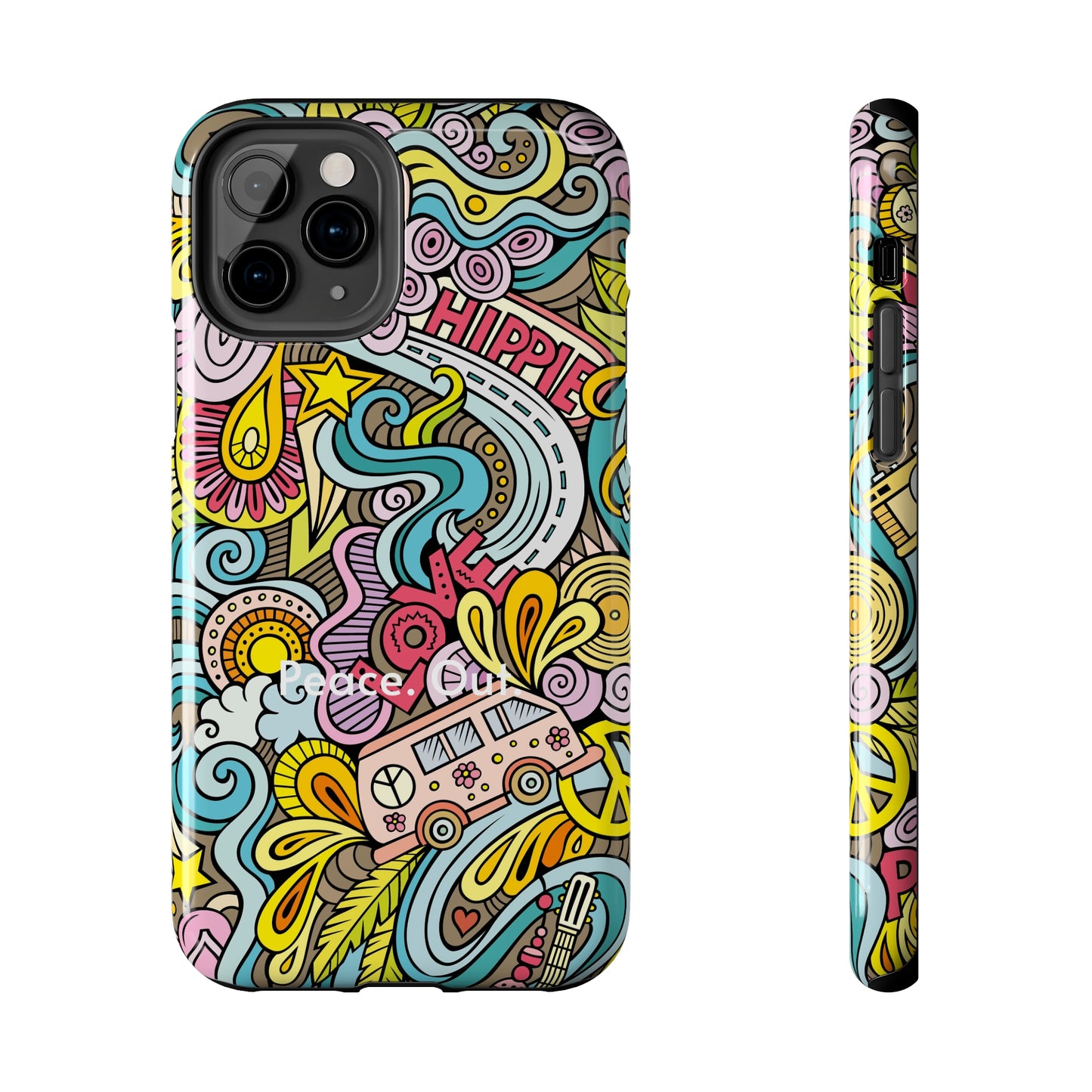 Peace. Out. / Hippie Love iPhone Case