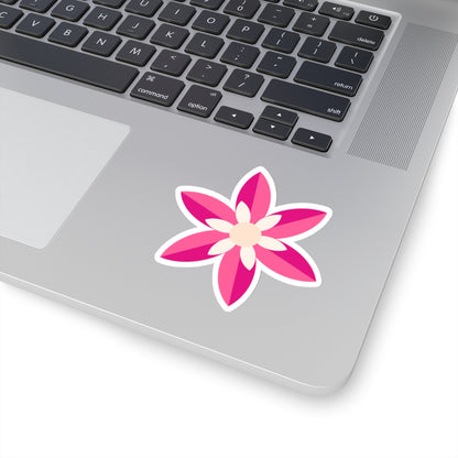 Cute Retro Pink Flower Sticker - Kiss-Cut Sticker (8)