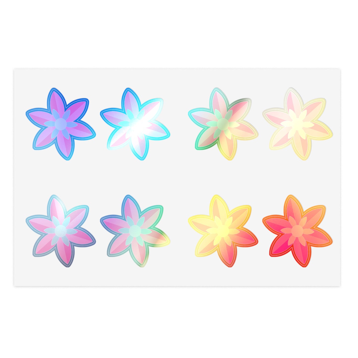 Cute Retro Pink Flower Stickers - Die Cut Sticker Sheet (8)