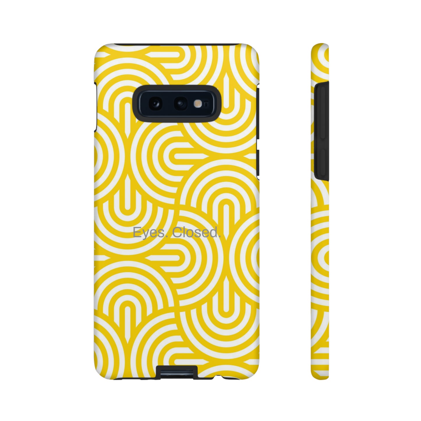 Eyes. Closed. / Yellow Geo Samsung Case