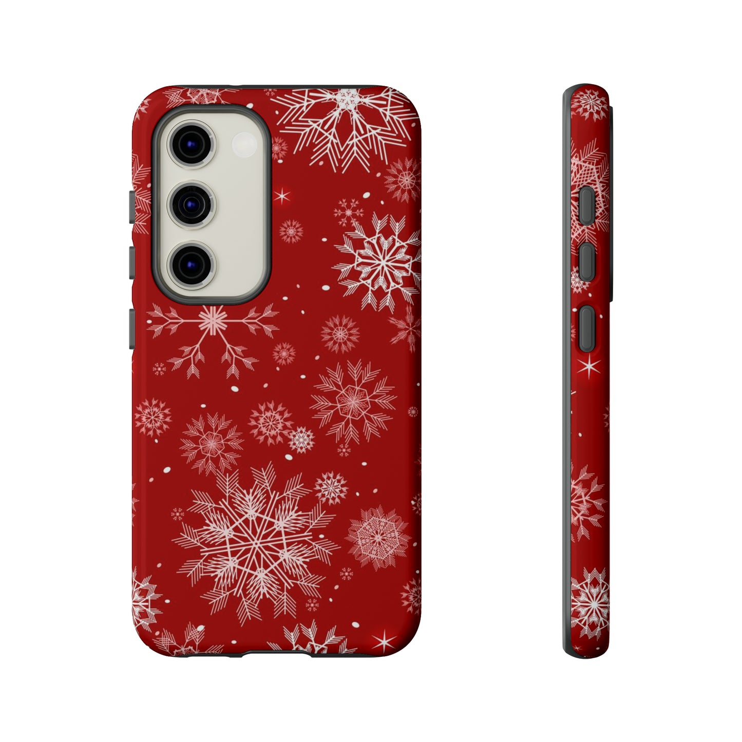 Christmas Snowflakes On Red / Samsung Case