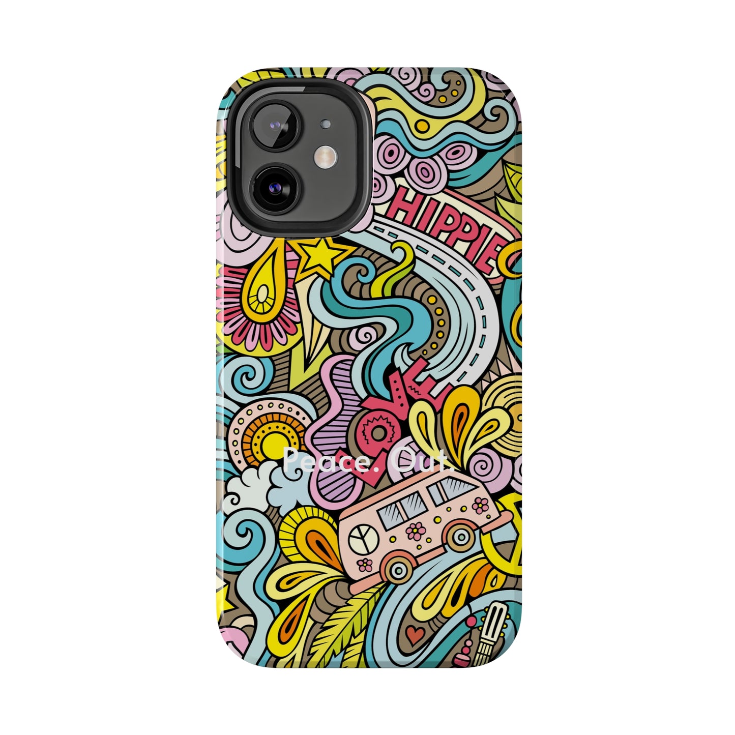 Peace. Out. / Hippie Love iPhone Case