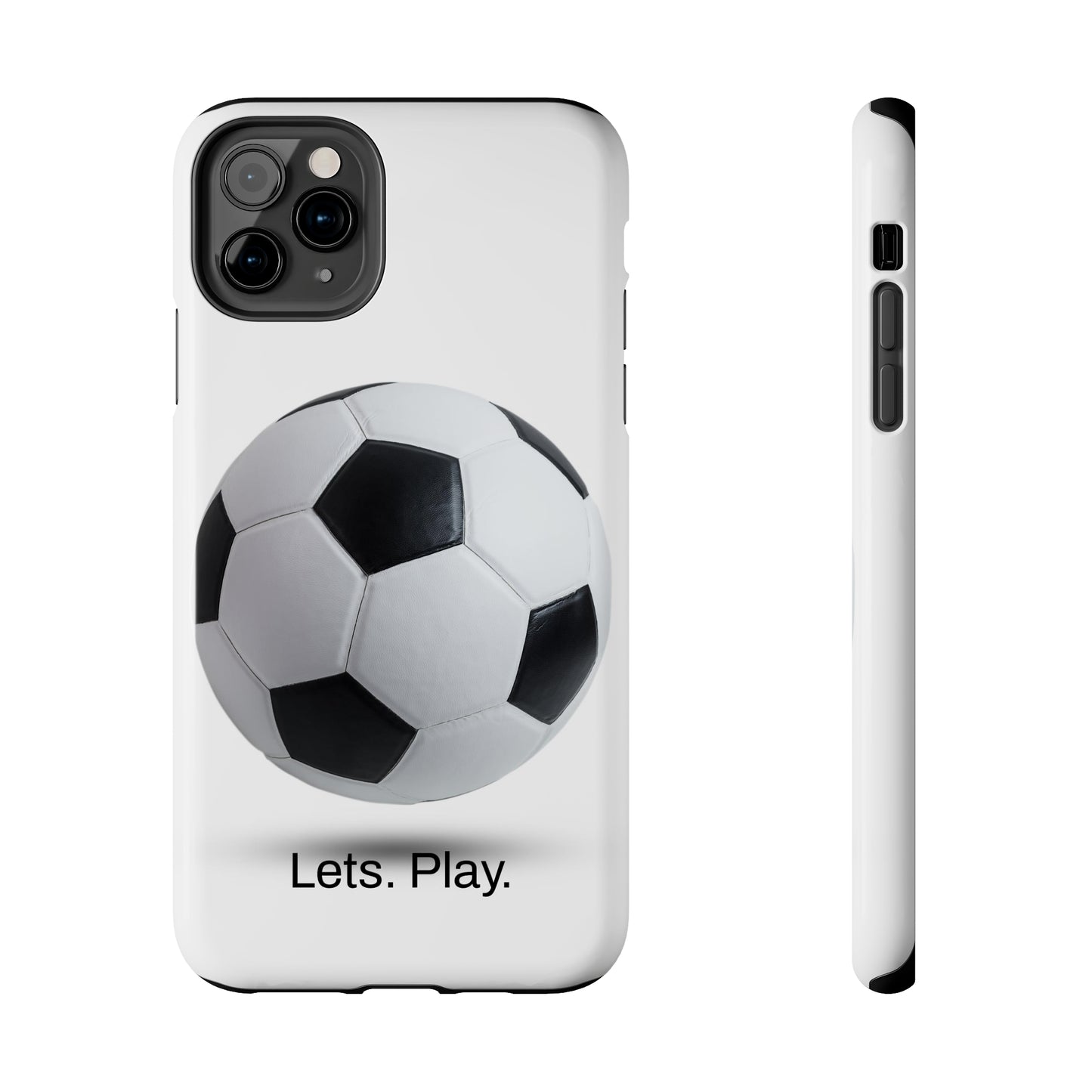 Lets. Play. / Soccer iPhone Case