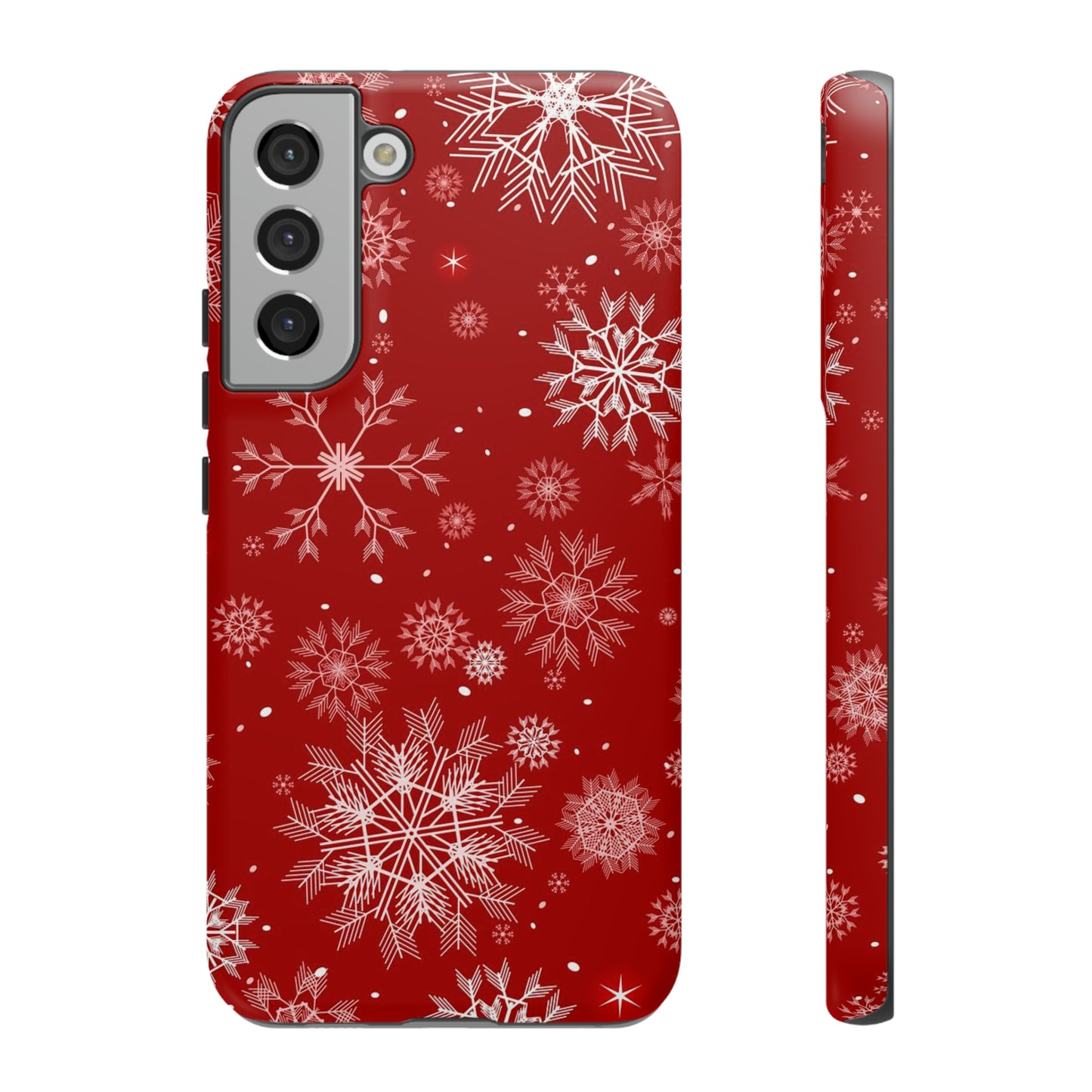 Christmas Snowflakes On Red / Samsung Case