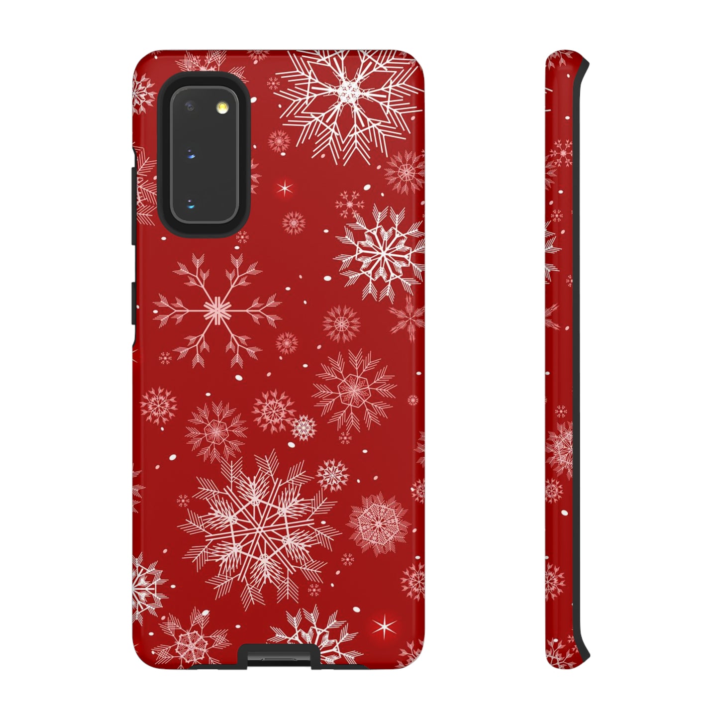 Christmas Snowflakes On Red / Samsung Case