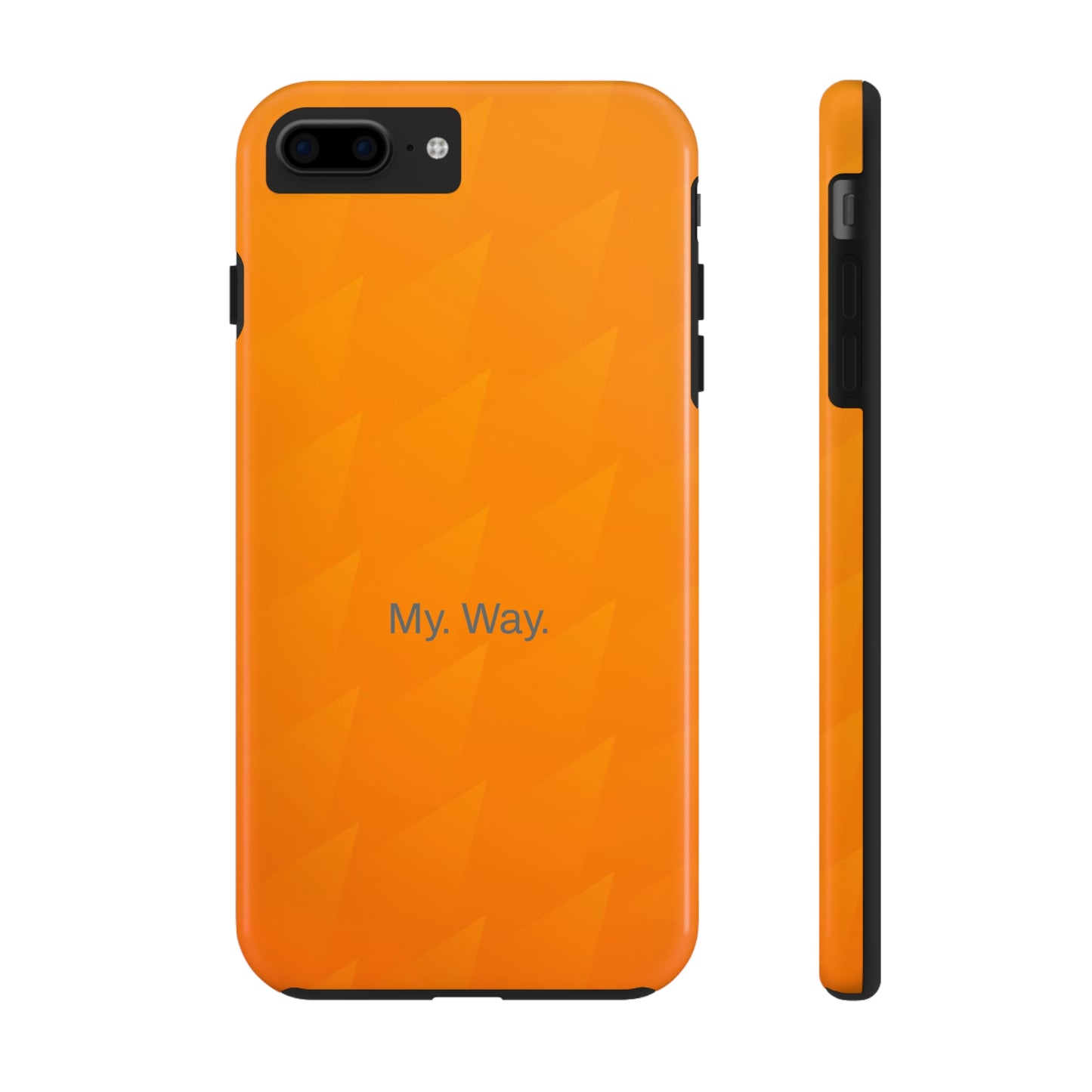 My. Way. / Orange Triangle iPhone case