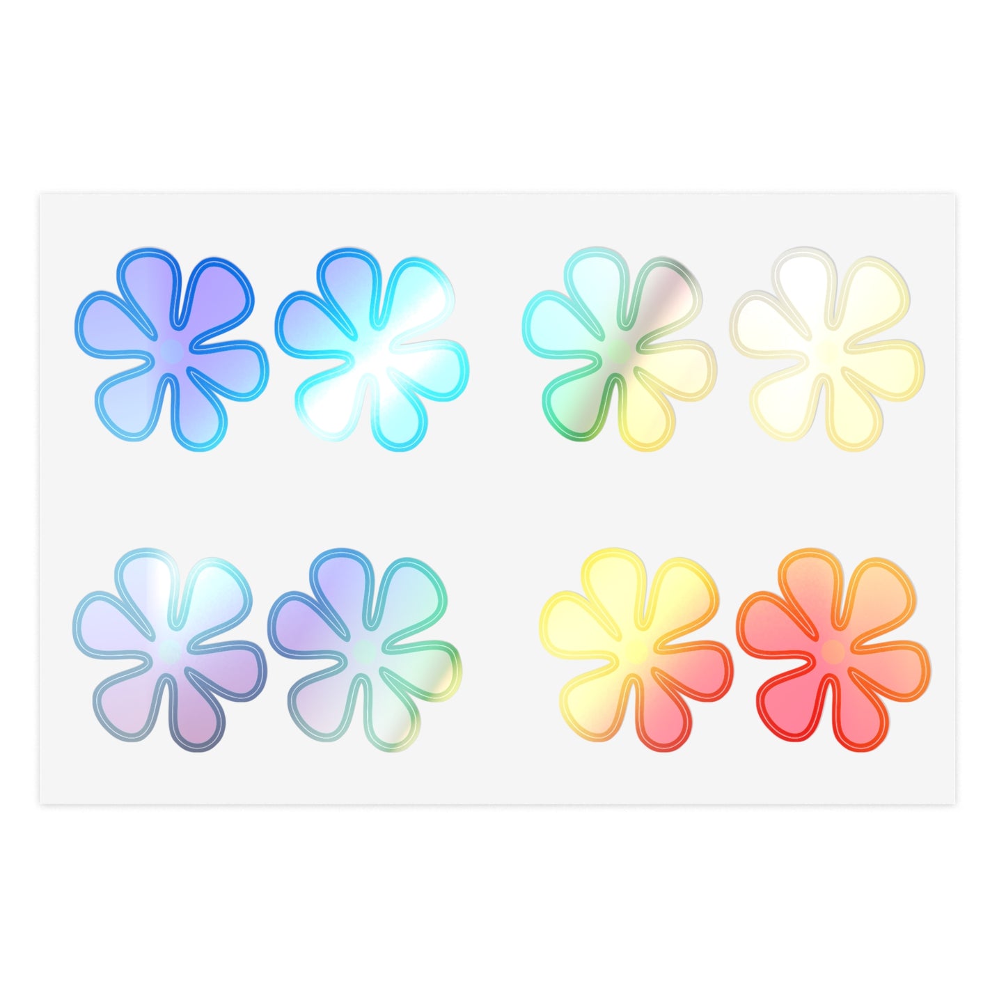 Cute Retro Pink Flower Stickers - Die Cut Sticker Sheet (2)