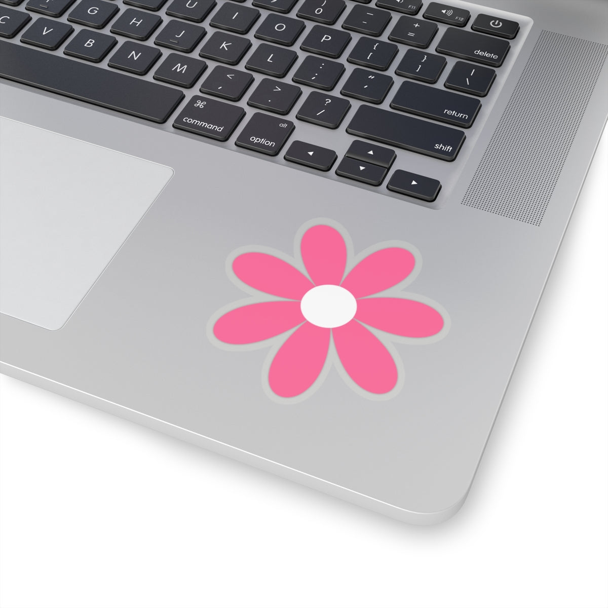 Cute Retro Pink Flower Sticker - Kiss-Cut Sticker (4)