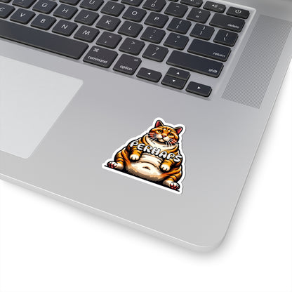 Funny Meme Sticker | Fat Cat Meme Sticker | Perhaps Sticker