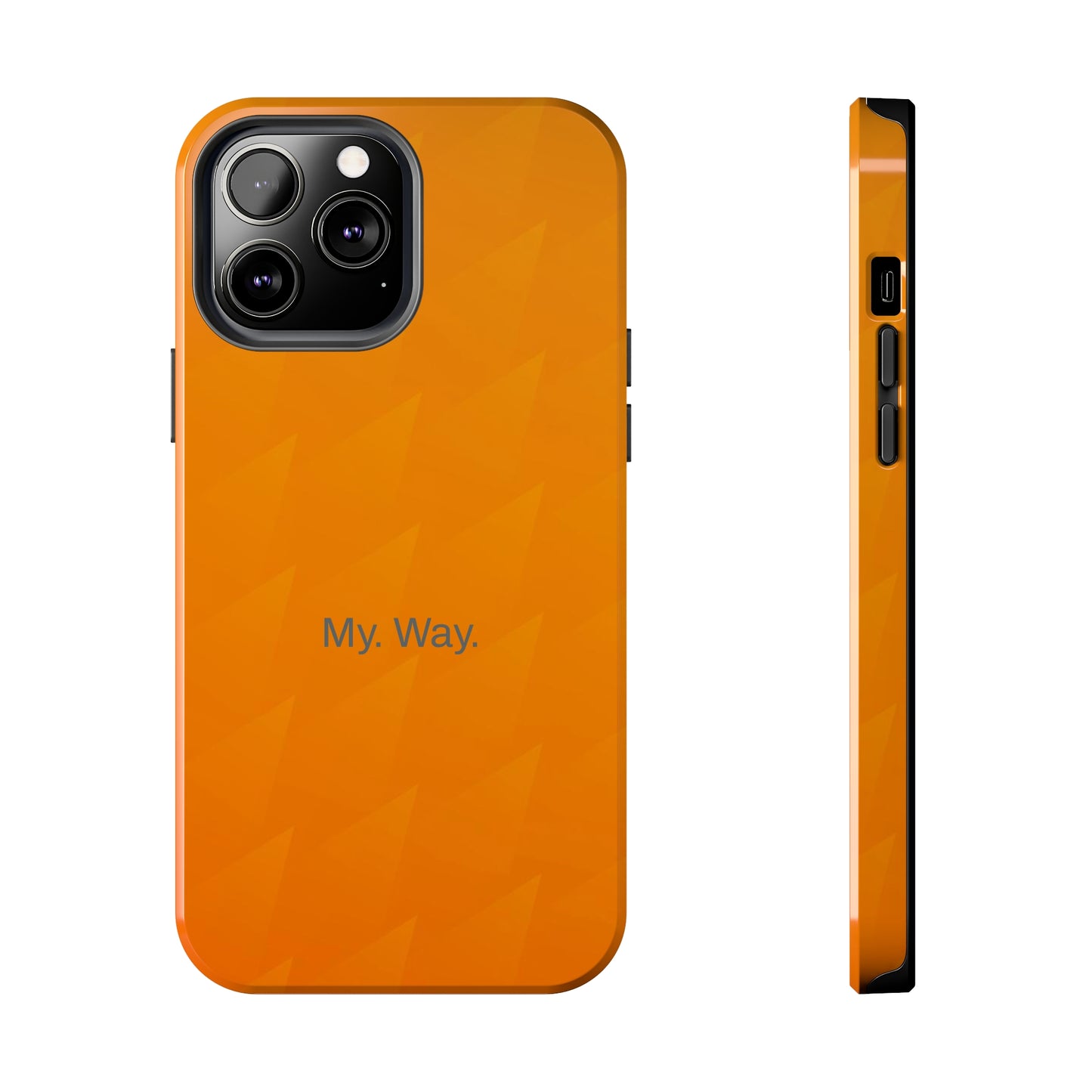 My. Way. / Orange Triangle iPhone case