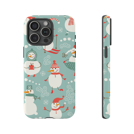 iPhone 15 Series Cute Christmas Snowman / Tough Case