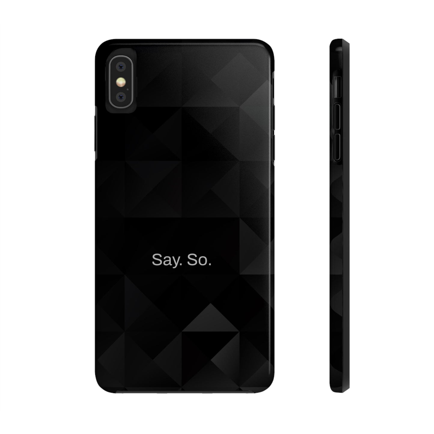 Say. So. / Black Grid iPhone Case