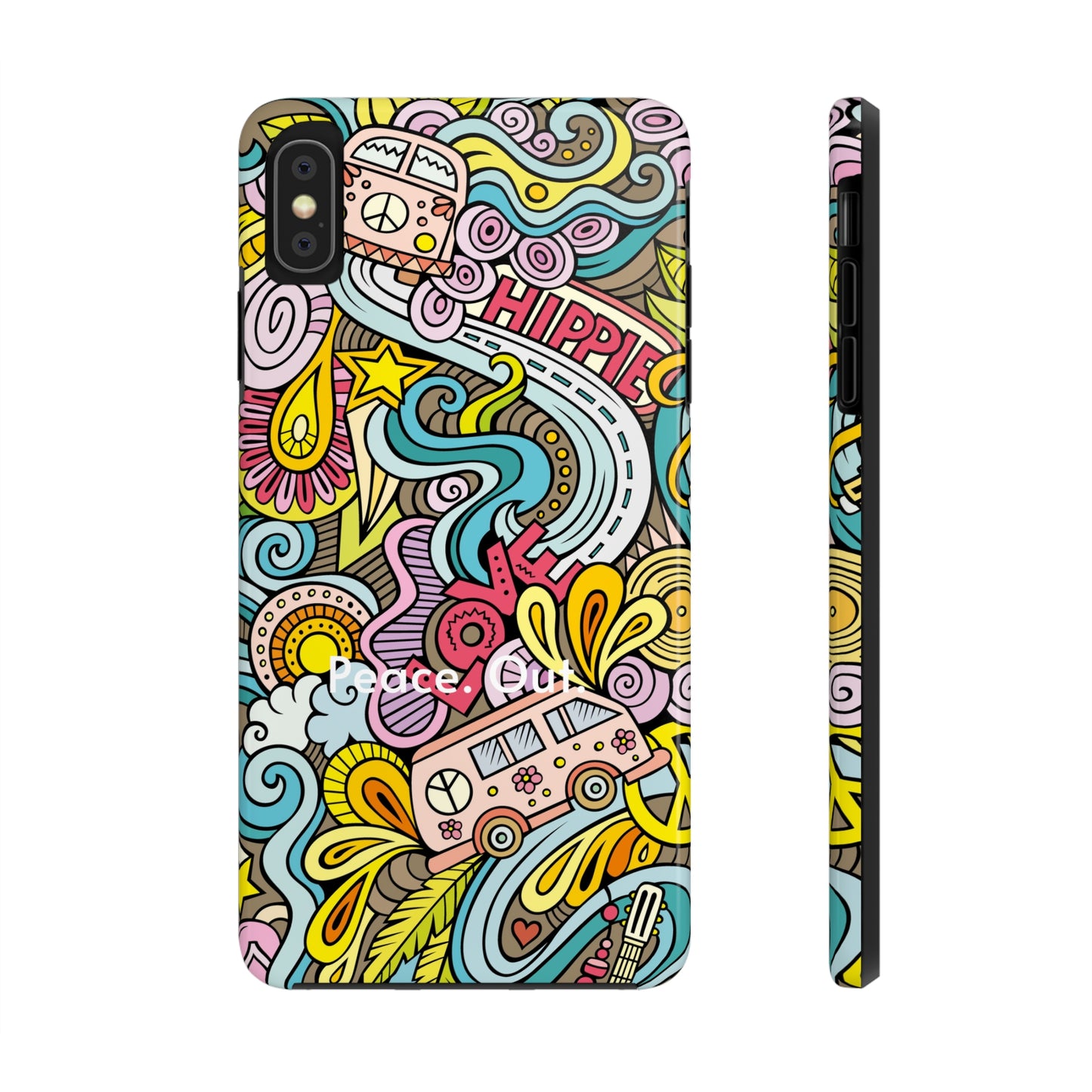 Peace. Out. / Hippie Love iPhone Case