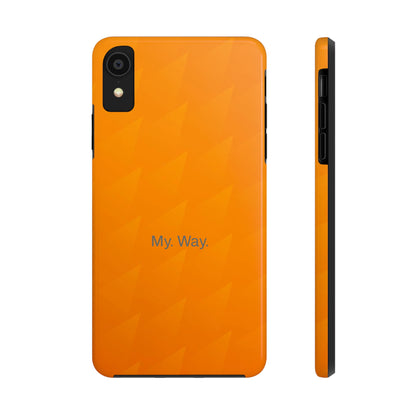 My. Way. / Orange Triangle iPhone case