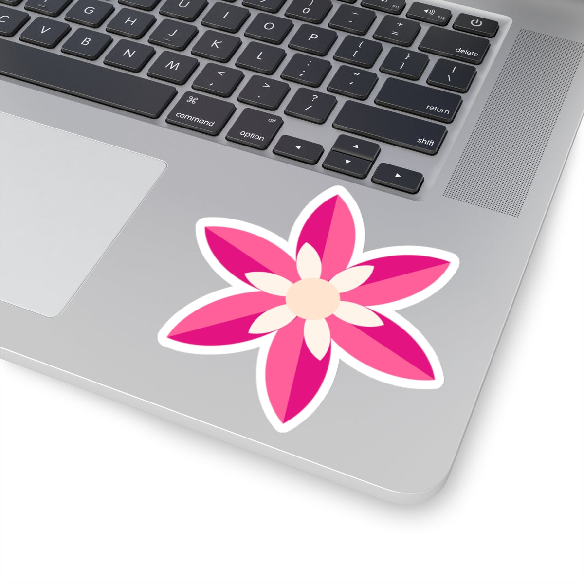 Cute Retro Pink Flower Sticker - Kiss-Cut Sticker (8)