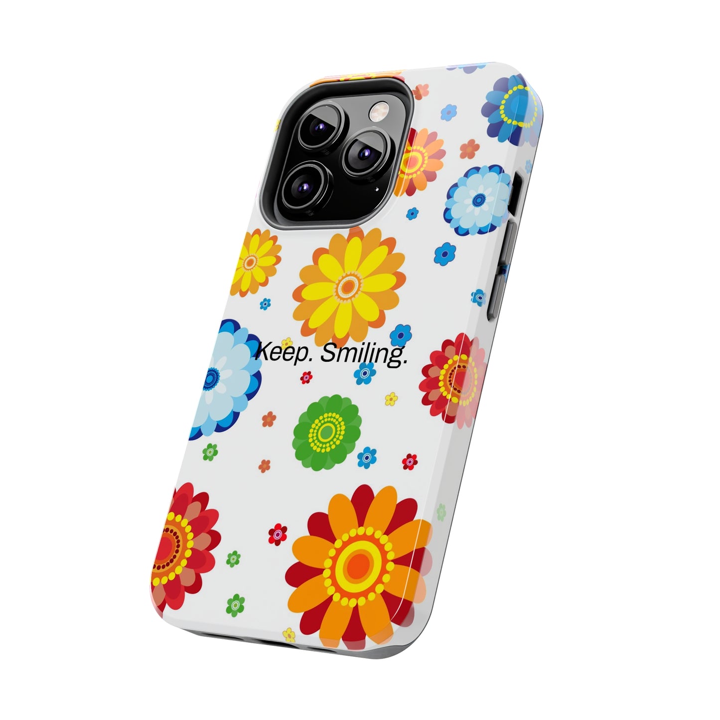 Keep. Smiling. / Dotted Flowers iPhone Cases