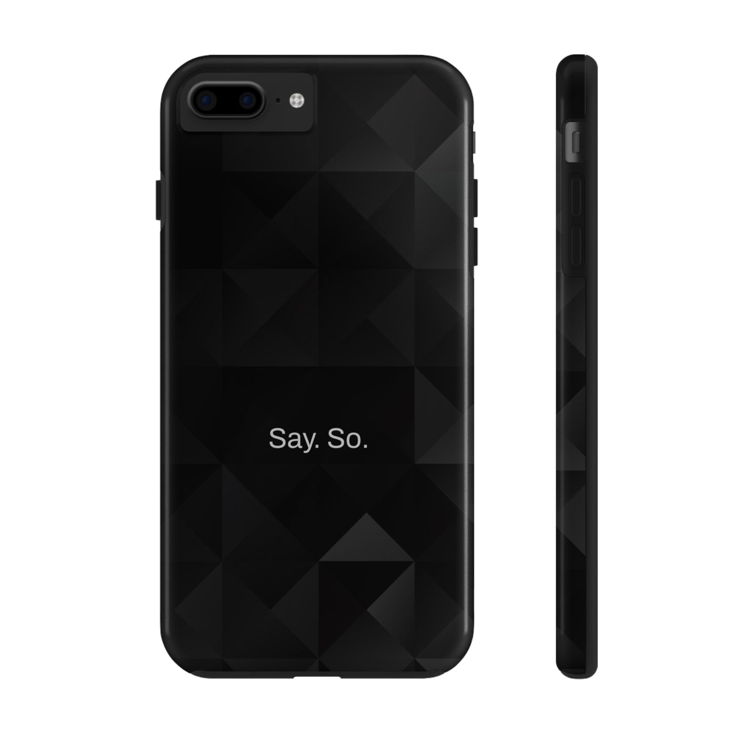 Say. So. / Black Grid iPhone Case