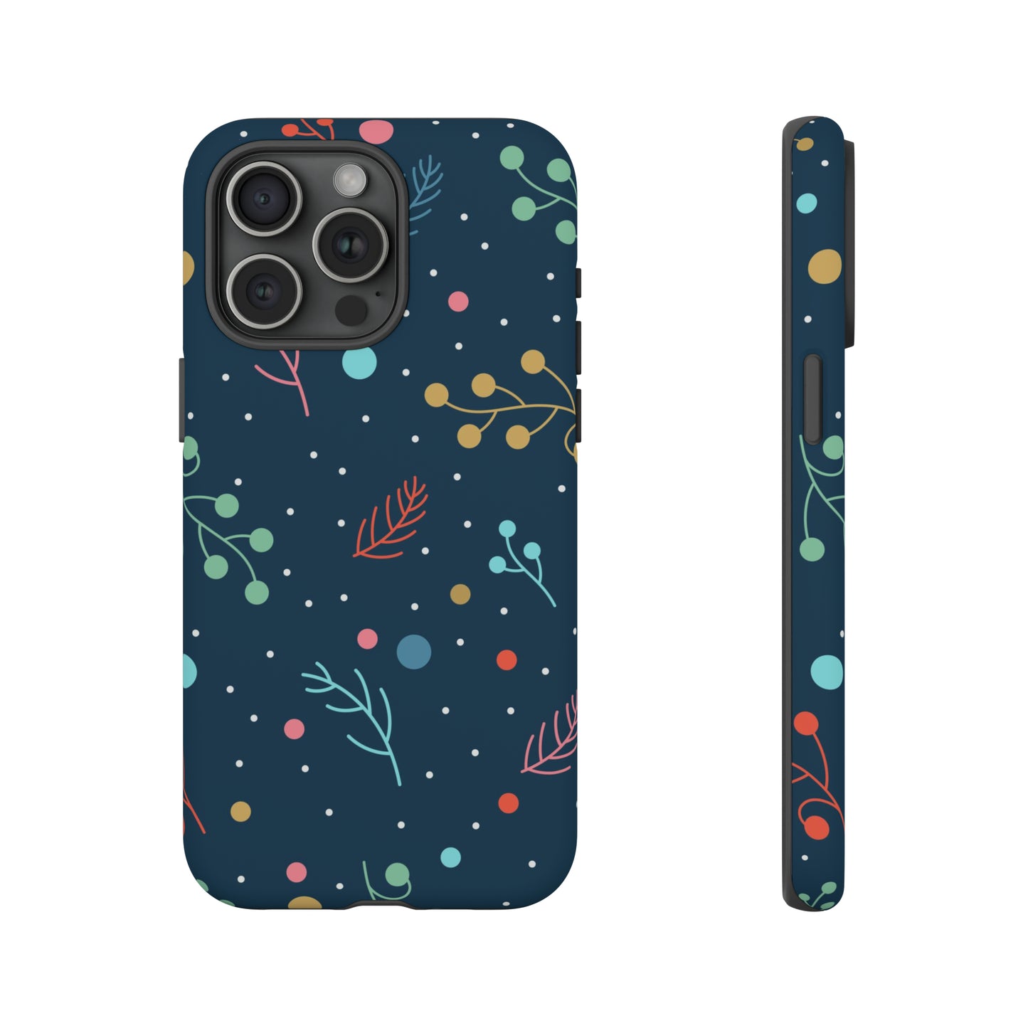 iPhone 15 Series Christmas Berries & Branches / Tough Cases