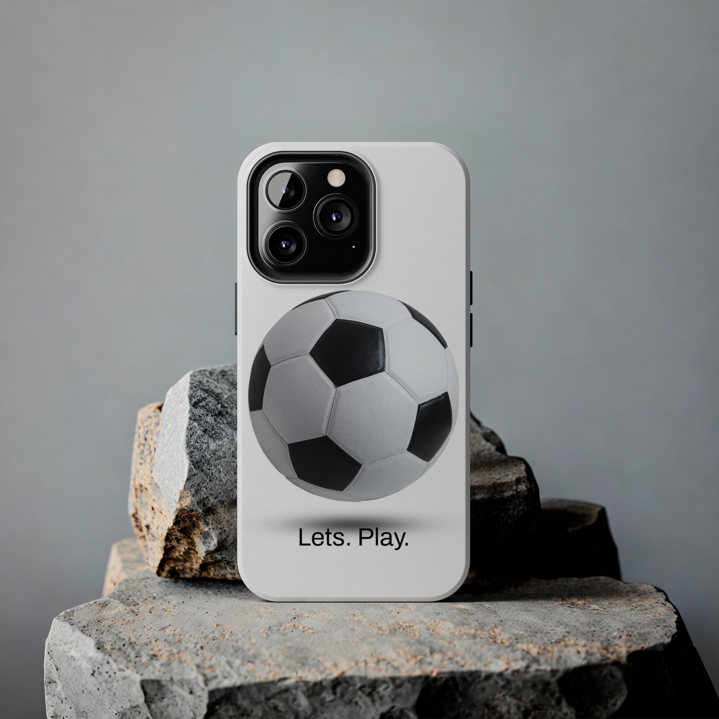 Lets. Play. / Soccer iPhone Case