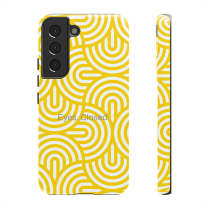 Eyes. Closed. / Yellow Geo Samsung Case