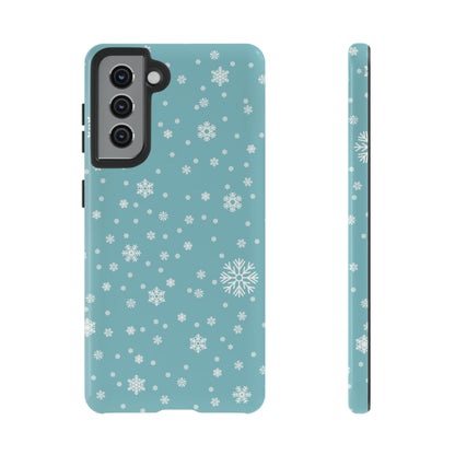 Christmas Snowflakes On Blue / Samsung Case